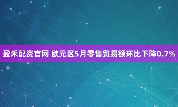 盈禾配资官网 欧元区5月零售贸易额环比下降0.7%